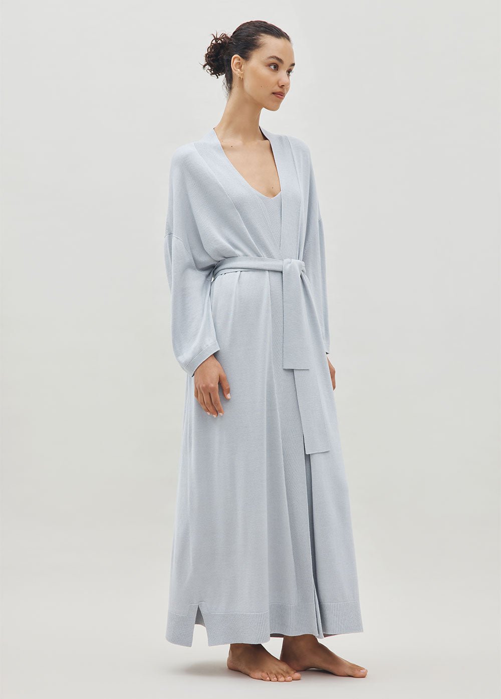 chinese dress ladies Merino Silk Seamless Knit Dressing Gown | Premium Merino Sleepwear