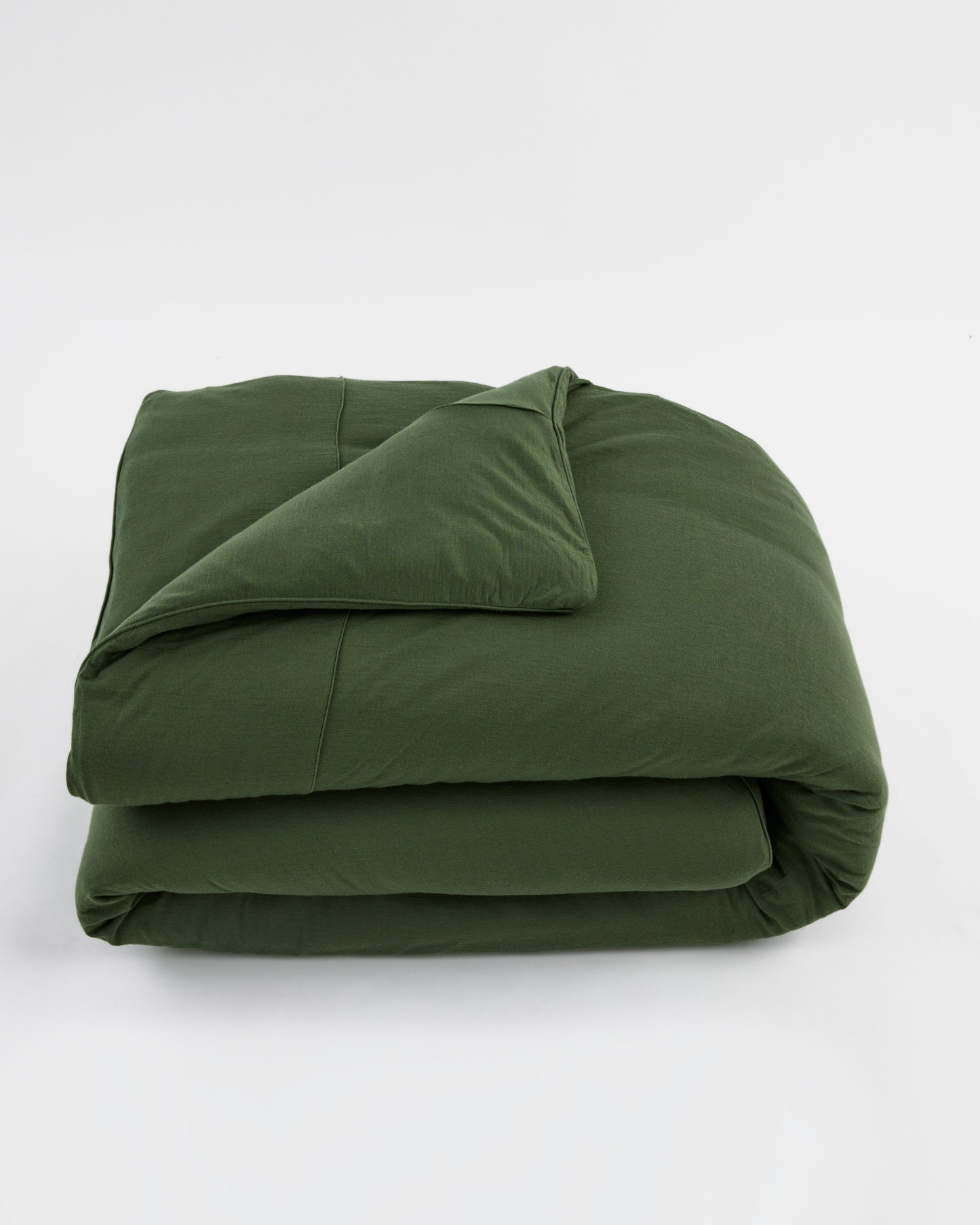 Luxury Merino Jersey Duvet Cover Merino Jersey | 70% fine Australian merino wool (17.5 micron) 30% Bamboo / King - W108 x L108"	W275 x L275cm / Olive Grove