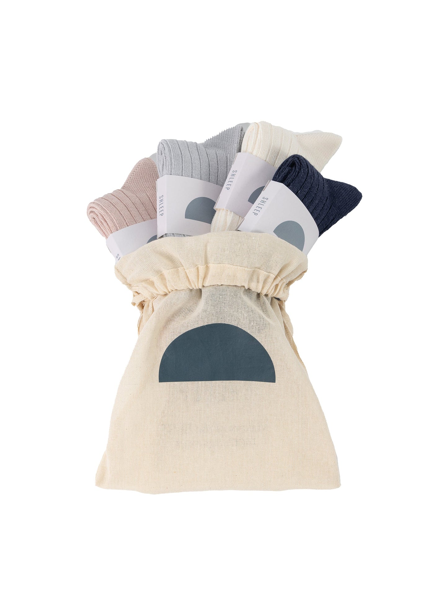 Merino Silk Knit Sock Bundle (Short) - 4 Pairs - In Branded Drawstring Bag (Men) - Shleep.co