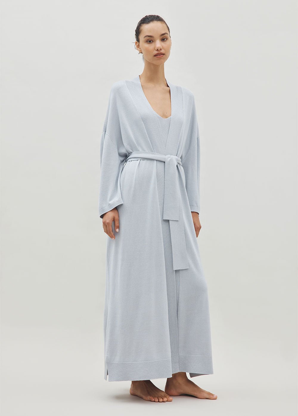 Merino Silk Seamless Knit Dressing Gown | Premium Merino Sleepwear