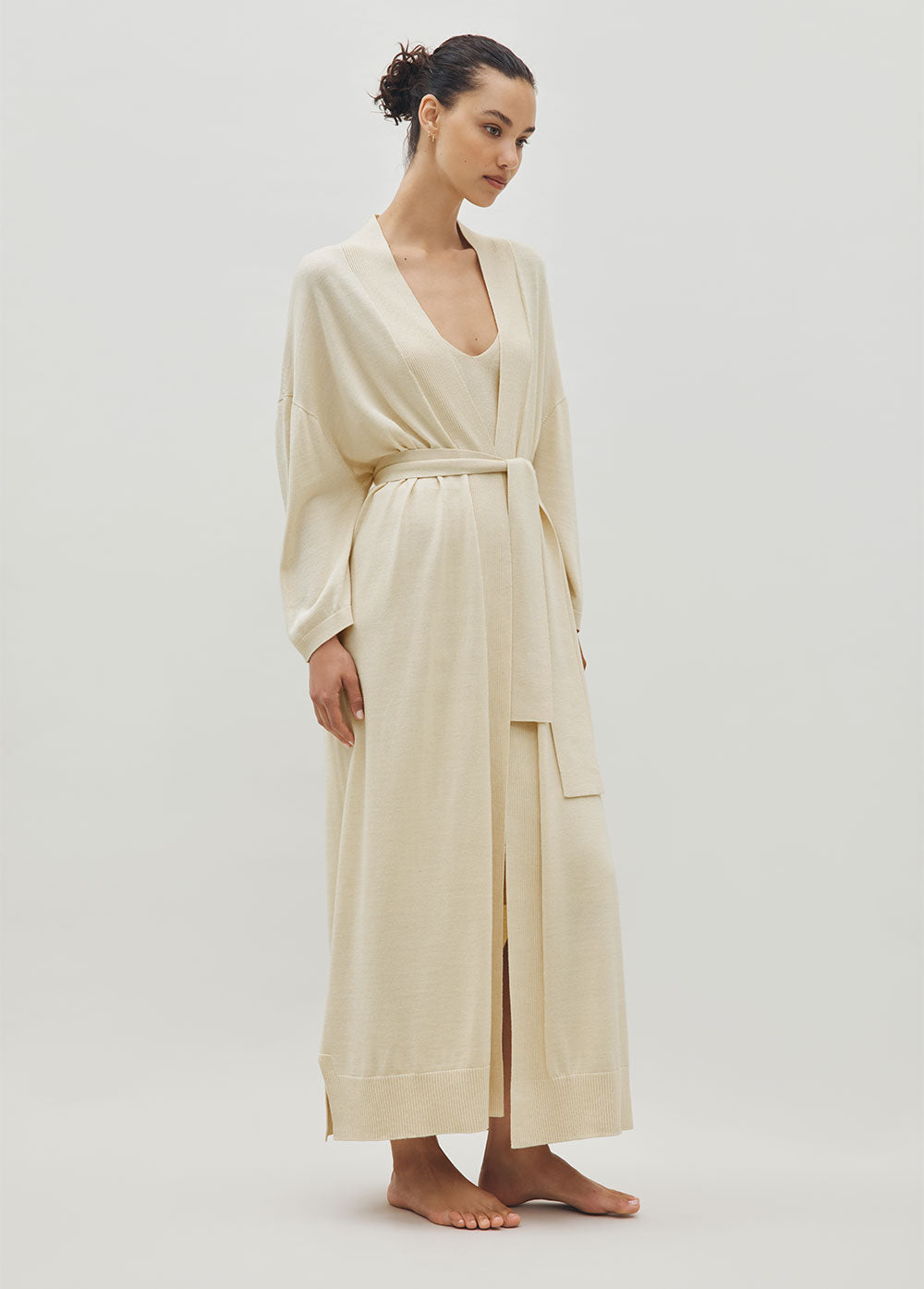 Merino Silk Seamless Knit Dressing Gown | Premium Merino Sleepwear